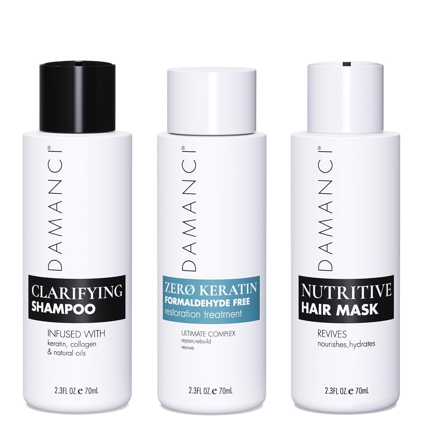 DAMANCI ZerO Keratin Revival Kit, Formaldehyde Free Keratin Hair Treatment, Tratamiento Para el Cabello, Keratina Organica sin Formol y Mascarilla
