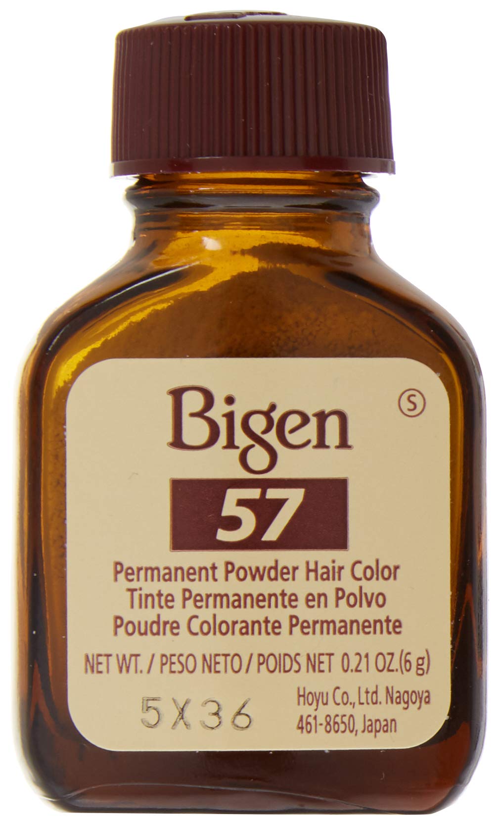 Bigen Powder Hair Color #57 Dark Brown 0.21oz (2 Pack)