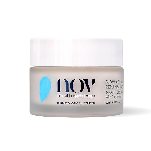 NOV Slow Aging Replenishing Night Cream - Face Moisturizer with Rose Hip Oil - Moisturizer Face Cream to Reduce Fine Lines and Aging Spots - 1.69 oz