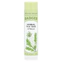 Badger Organic Tea Tree Lemon Lip Balm, 0.15 OZ