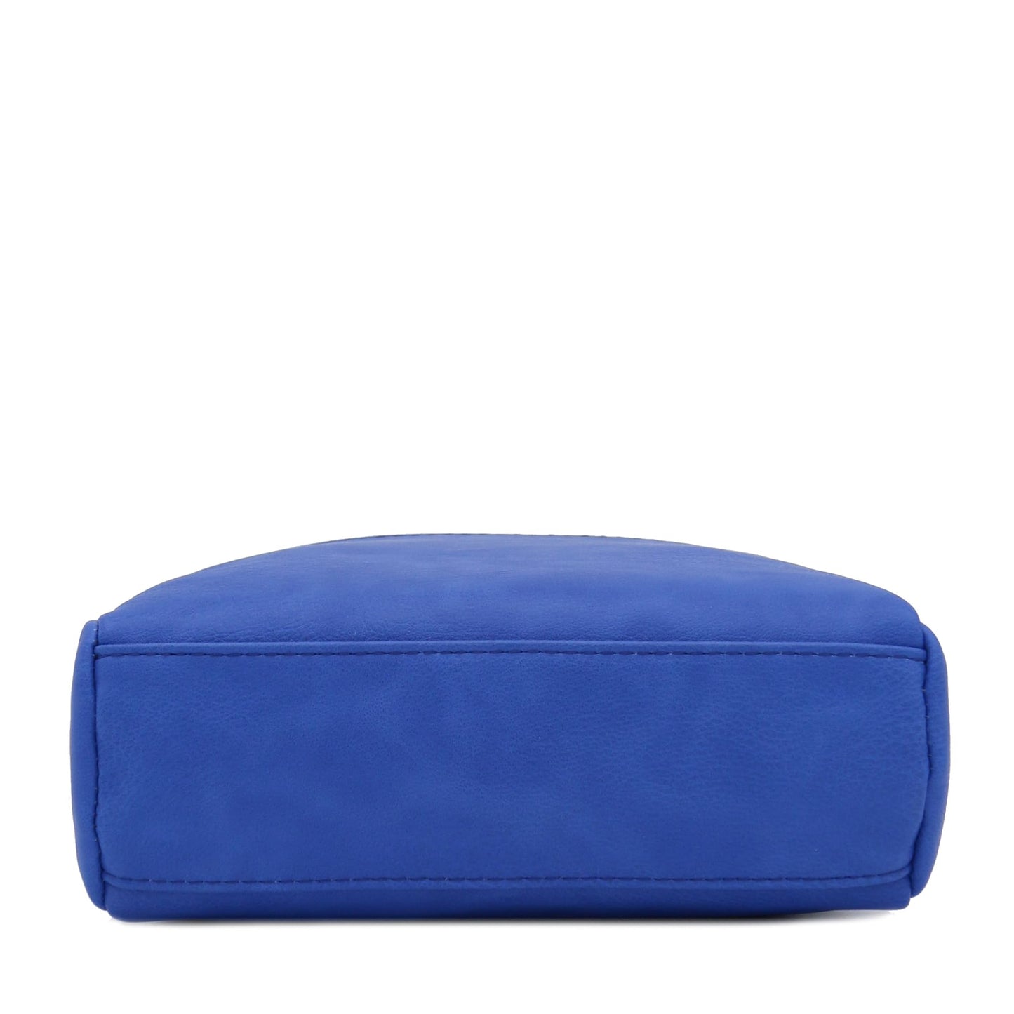 FashionPuzzle Triple Zip Small Crossbody Bag (Royal Blue)