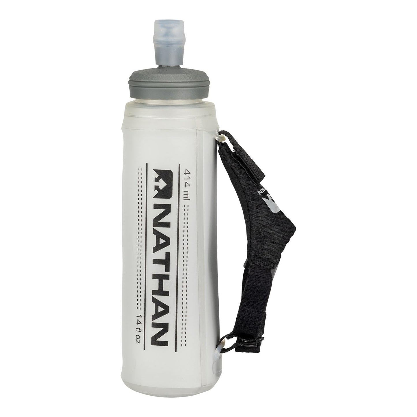 Nathan ExoShot Lite Handheld 14oz, Hydration Flask with Integrated Hand Strap, Great For Running, Cycling, Climbing, Hiking & more, 14 Oz