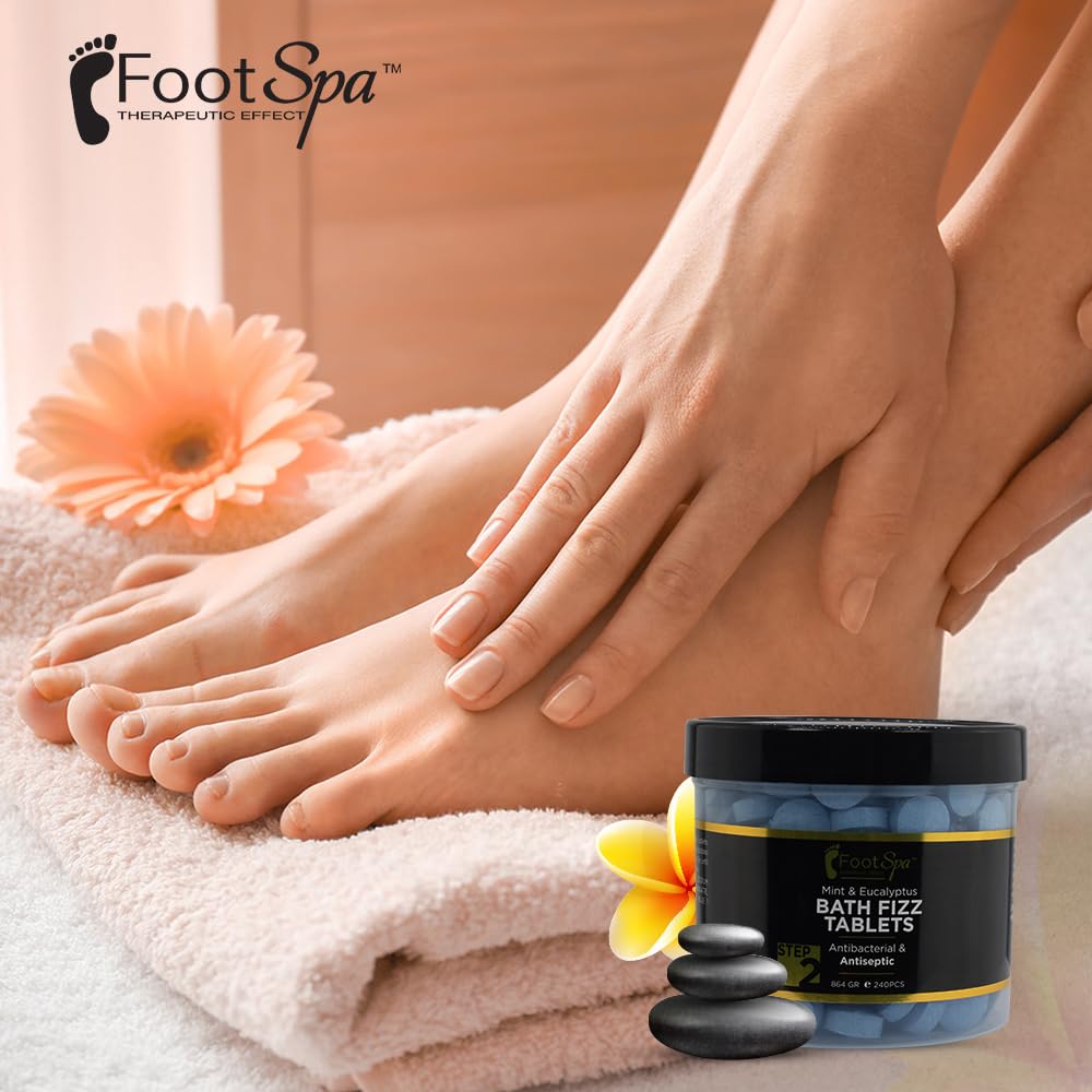 FOOTSPA - Bath Fizz, Mint & Eucalyptus - Relaxing Aromatherapy - 42 Ounces