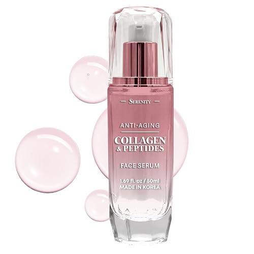 Serenity Collagen & Peptides Serum For Face - Dermatologist Tested, Anti Aging Korean Skin Care - Hydrates, Firms, Softens and Supports Skin Barrier