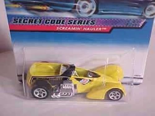 Hot Wheels 2000 048 SECRET CODE SERIES yellow Screamin' Hauler #4 of 4 cars 1:64 Scale Die-Cast Collector Car 1:64 Scale
