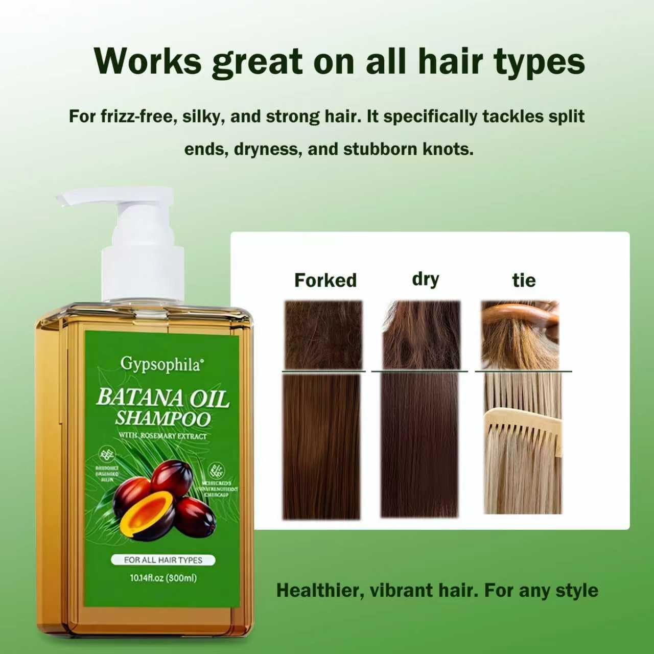 Shampoo and Conditioner Set for Hair Growth with Batana Oil & Rosemary - Biotin Blend for Thinning Hair, Sulfate-Free & Leave-In Hydration for Women
