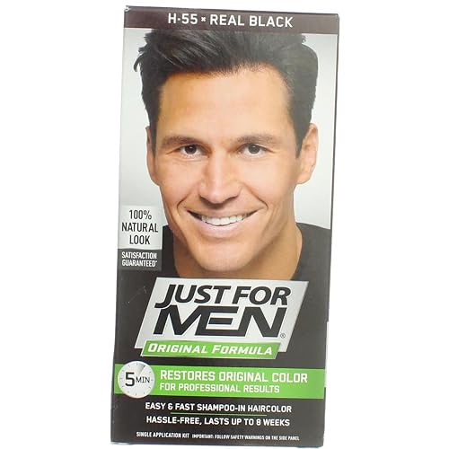 Just For Men Shampoo in Real Black Color (Case of 6)