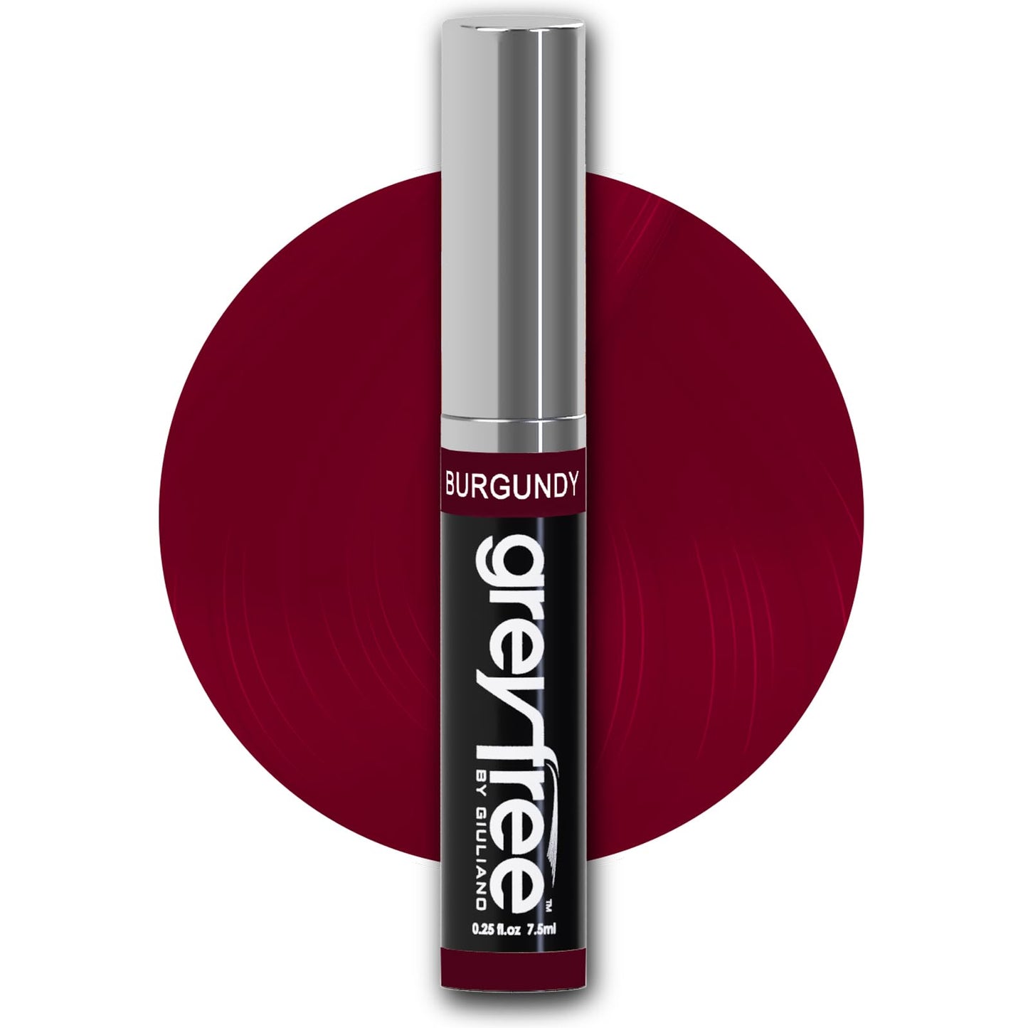 Greyfree Hair Mascara Root Touch-Up for Gray Hair | Precision Hairline Concealer for Brows & Beard (BURGUNDY)