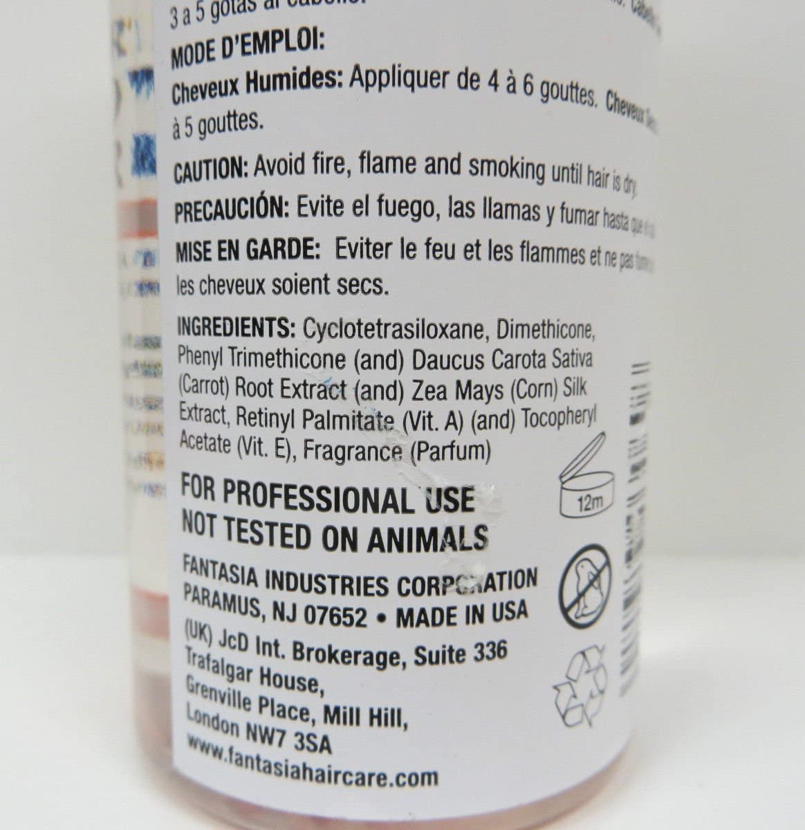 Fantasia IC Hair Polisher Carrot Serum 6 oz