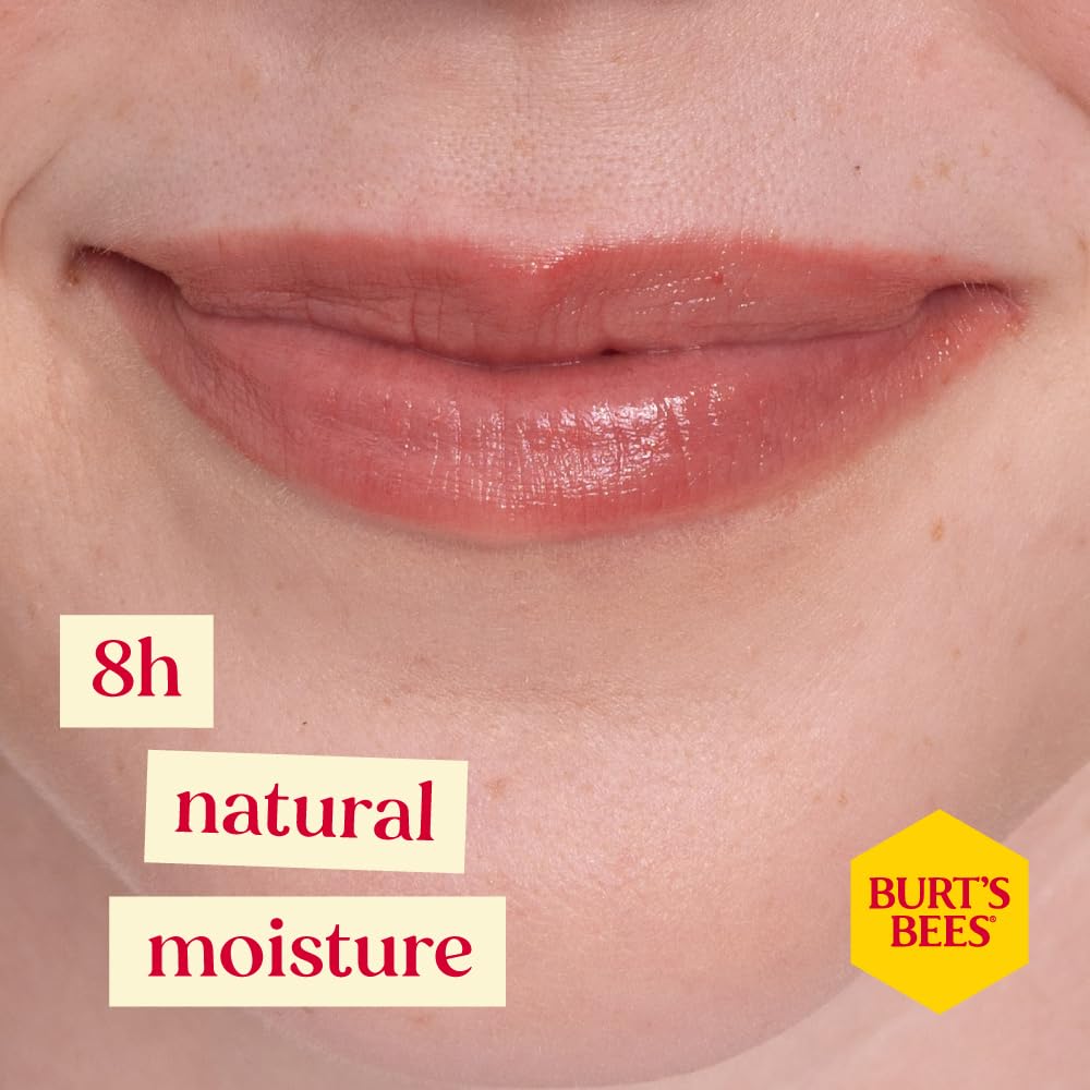 Burts Bees 100% Natural Tinted Lip Balm, Hibiscus with Shea Butter & Botanical Waxes 1 Tube