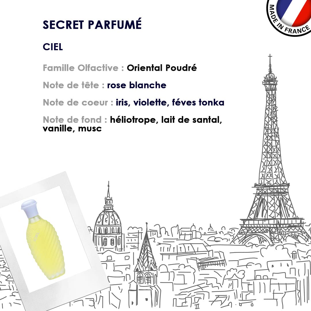 Jacques Saint Pres CIEL - Eau De Parfum for Women- Soft, Powdery Scent - Notes of Vanilla, White Rose, & Different Flowers- Feminine, Exquisite