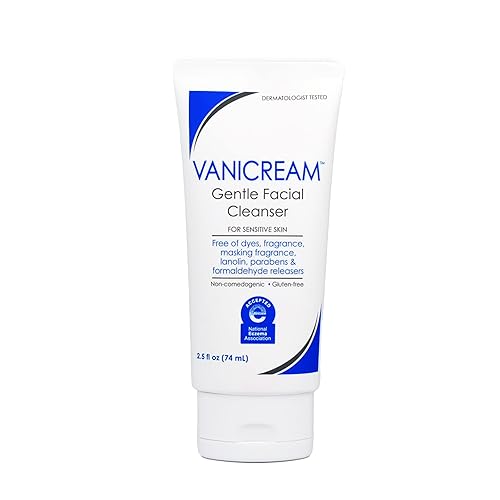 Vanicream Gentle Facial Cleaner, 2.5 Fl Oz, Formulated without Common Irritants for Sensitive Skin, Removes Makeup, Dirt & Excess Oils