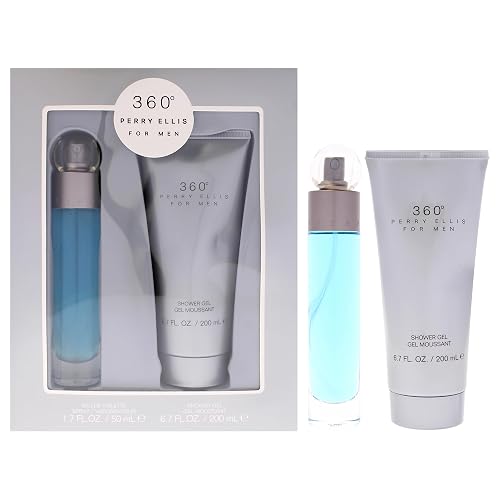 360 by Perry Ellis for Men - 2 Pc Gift Set 1.7oz EDT Spray, 6.7oz Shower Gel