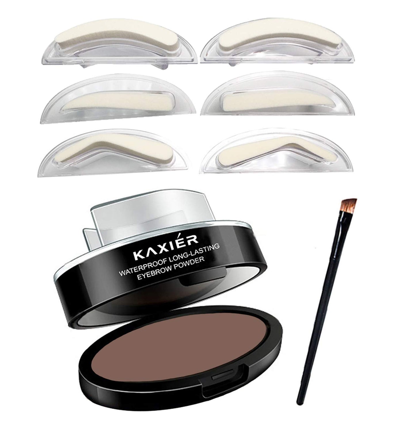 Moakxer Eyebrow Powder,Waterproof Eyebrow Stamp Powder Seal Perfect Nature Eye Brow Powder Tinting Coloring Kit Delicate Shape (301# Light Brown) Beauty and Personal Care Moakxer Default Title