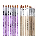 WOKOTO 14 Pcs Acrylic Nail Brush Set, UV Gel Nail Acrylic Brush Tips Builder Brush Nail Painting Brush Pen Nail Dust Brush 3d Nail Art Brush Nail