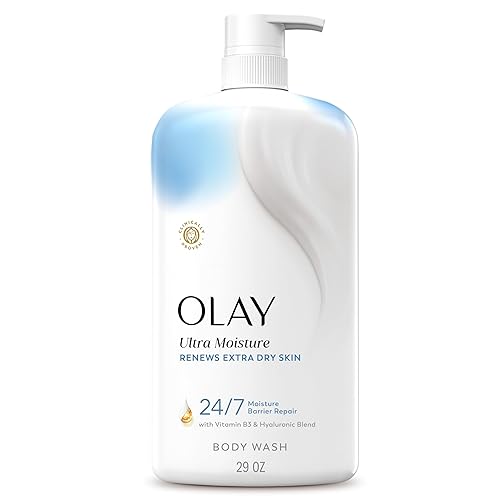 Olay Body Wash for Women, Ultra Moisture, Renews Extra Dry Skin, 24/7 Moisture Barrier Repair, Hydrating Formula for Visibly Healthy Soft Skin