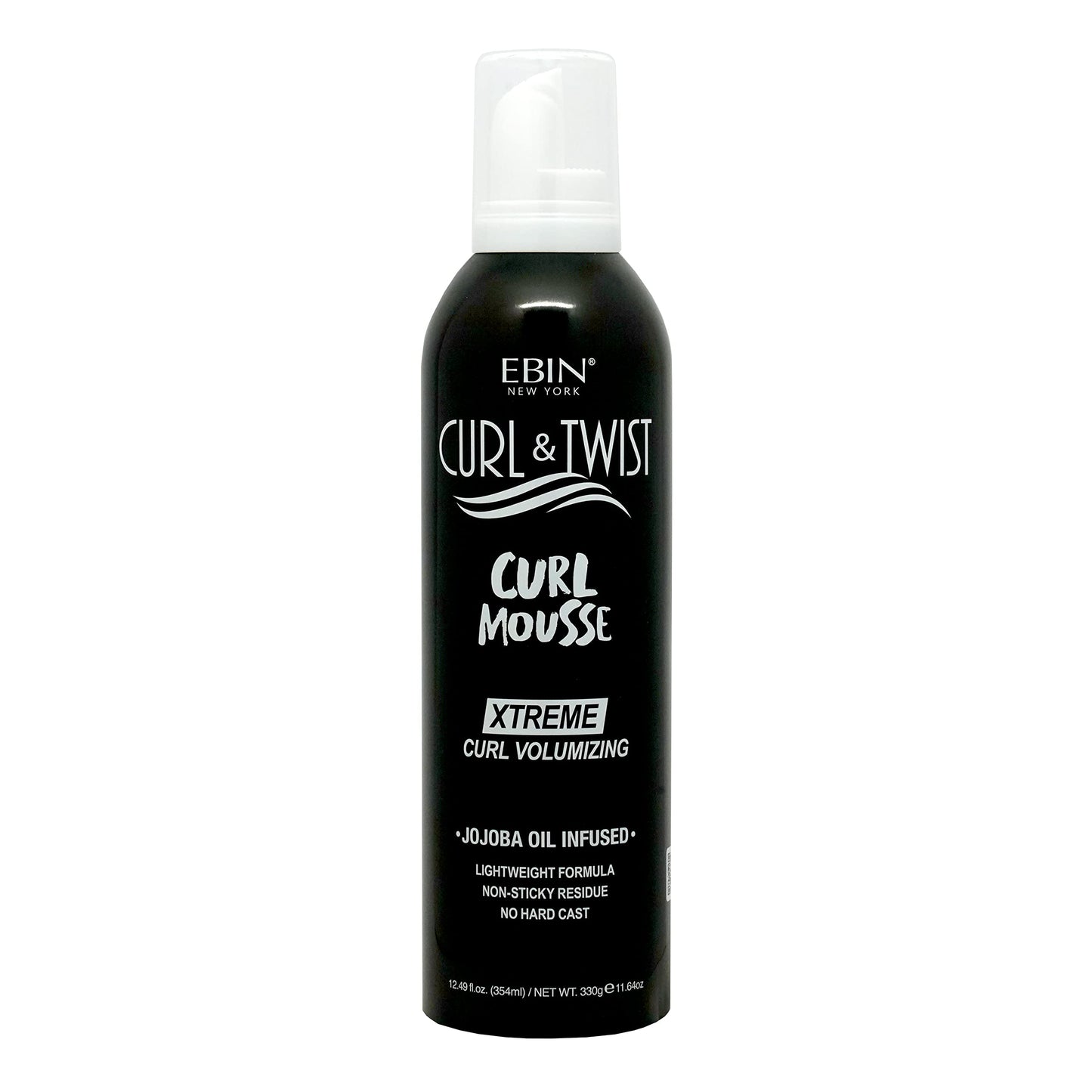 EBIN NEW YORK Curl & Twist Xtreme Curl Volumizing Mousse 12.49oz/354ml | Jojoba & Lavender Oil Infused | Adds Moisture | Vitamin B Strengthens Hair |