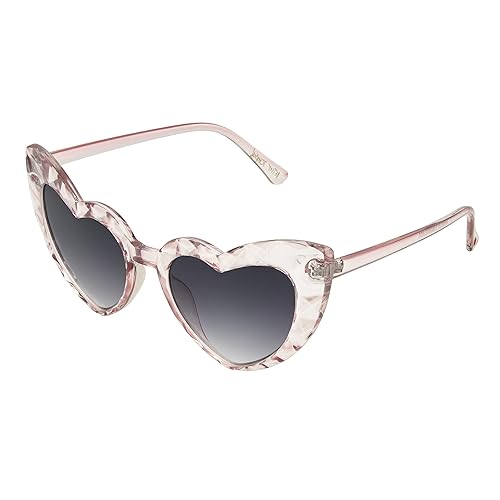 Betsey Johnson Brea Heart Sunglasses for Women, Pink