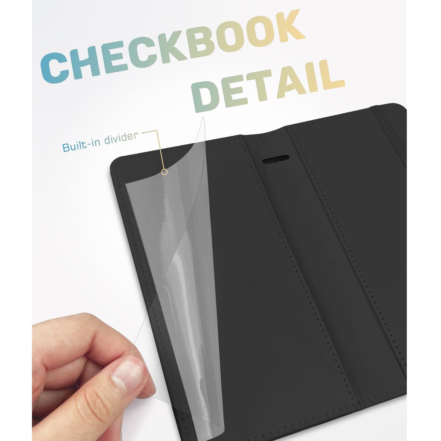 UntilPlan Printed Checkbook Cover, Slim Durable, RFID Blocking Premium Leather Checkbook, Duplicate Checks for Women Men (Bow)