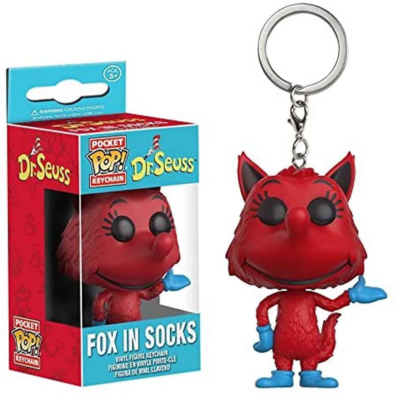 Funko Pop Keychain: Dr. Seuss Fox in Socks Toy Figure