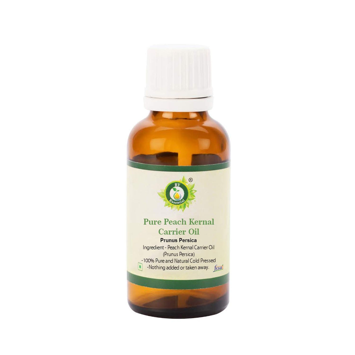 R V Essential Pure Peach Kernal Carrier Oil 30ml (1.01oz)- Prunus Persica (100% Pure and Natural Cold Pressed) Beauty and Personal Care R V Essential