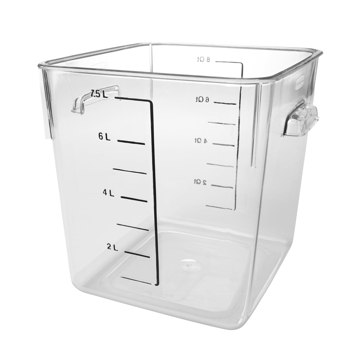 Rubbermaid Commercial Products Space Saving Square Food Storage Container 8 Quart Clear for Kitchen/Sous Vide/Meal Prep