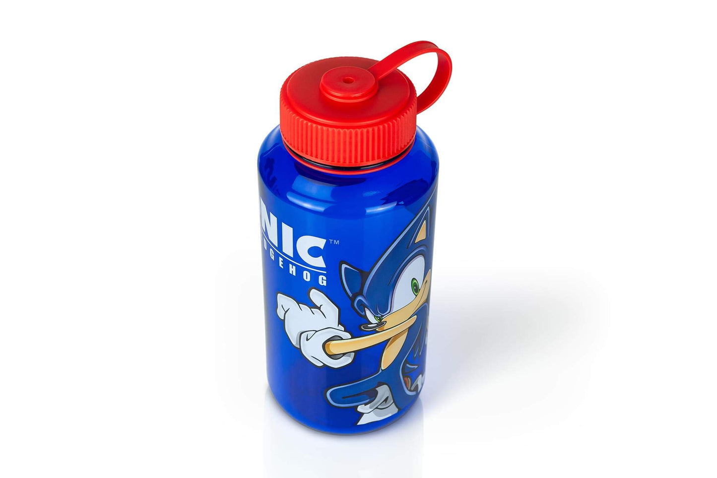 Sonic The Hedgehog Plastic Water Bottle - Reusable 32oz Travel Tumbler Drink Holder With Leak/Spill-Proof Lid - Great For School, Sports, Backpack…