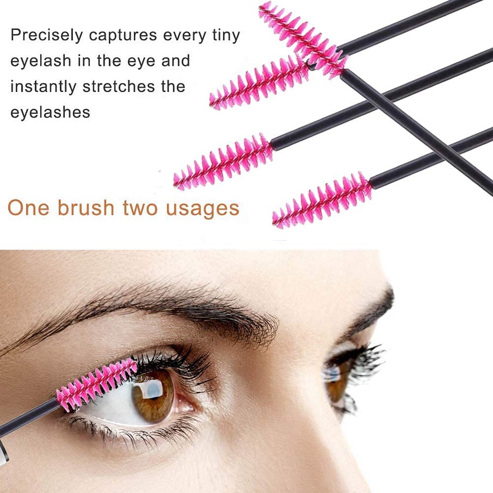 Pimoys 100 pcs Disposable Eyelash Mascara Brushes, Wands Applicator Eyebrow Brush Makeup Kit, Eyebrow Castor Oil Brush Makeup Tool Beauty and Personal Care Pimoys