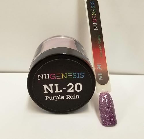 NuGenesis Nail Dipping Powder Color 1.5oz/43g Jar - (NL20 PURPLE RAIN) Beauty & Personal Care Nugenesis