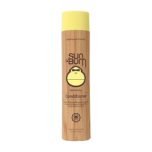 Sun Bum Revitalizing Conditioner - Hydrating and Nourishing Hair - Smoothes and Strengthens - UV Protecting - Vegan - Made Without Parabens - 10 oz