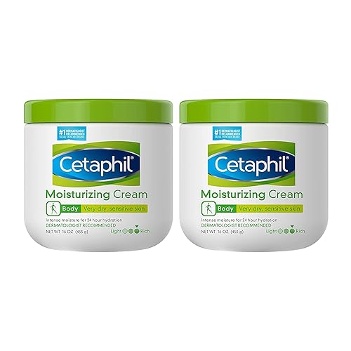 Cetaphil Moisturizing Cream, 16oz (Pack of 2), Hydrating Moisturizer For Dry To Very Dry, Sensitive Skin, Body Cream Completely Restores Skin Barrier