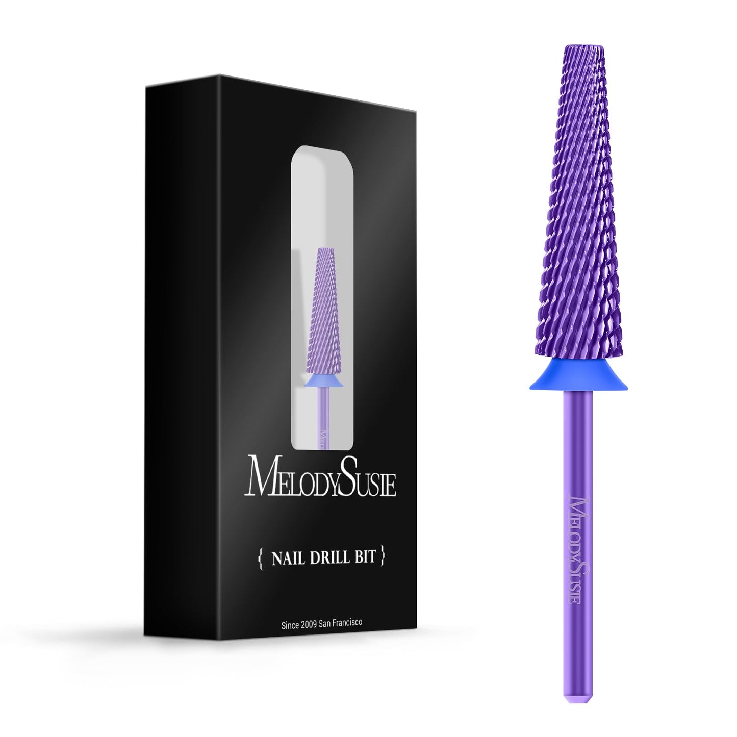 MelodySusie Super Long 5 in 1 Nail Drill Bits, 3/32'' Carbide Tungsten Bits, Suitable for Manicure Pedicure Cuticle Gel Polishing, Professional Beauty and Personal Care MelodySusie