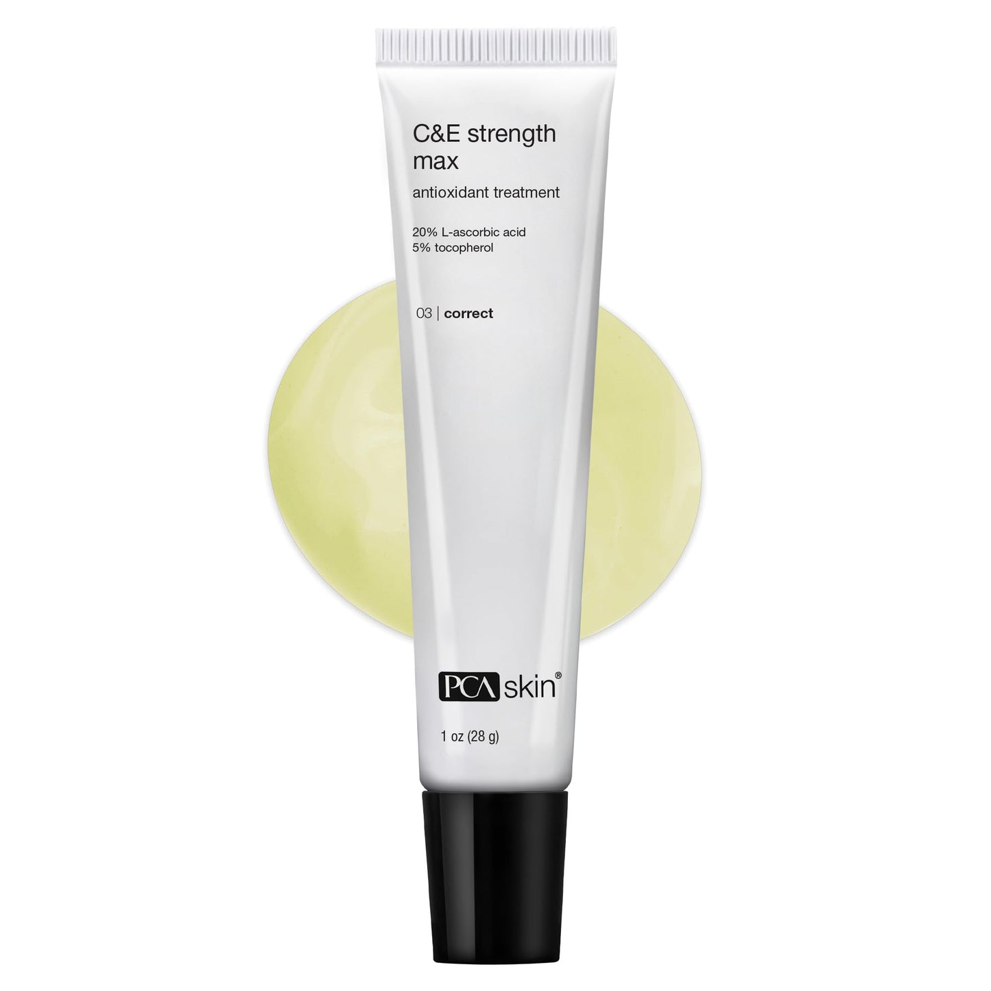 PCA SKIN Strength Max Vitamin E and Vitamin C Serum, Anti Wrinkle Face Serum for Brightening Skin, 1.0 fl oz Tube