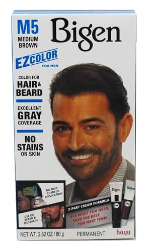 Bigen Ez Color For Men M5 Medium Brown Kit (Pack of 2)