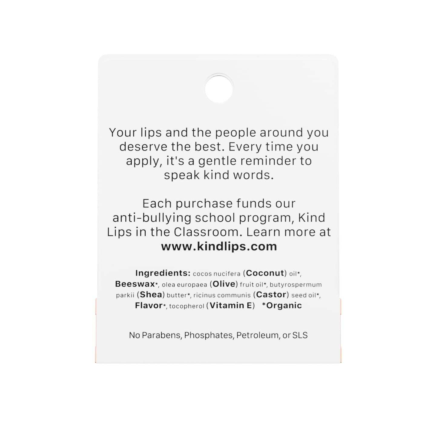 Kind Lips Lip Balm - Nourishing & Moisturizing Lip Care with Shea Butter, Beeswax & Vitamin E | Georgia Peach Flavor | 0.15 Oz (Pack of 5)