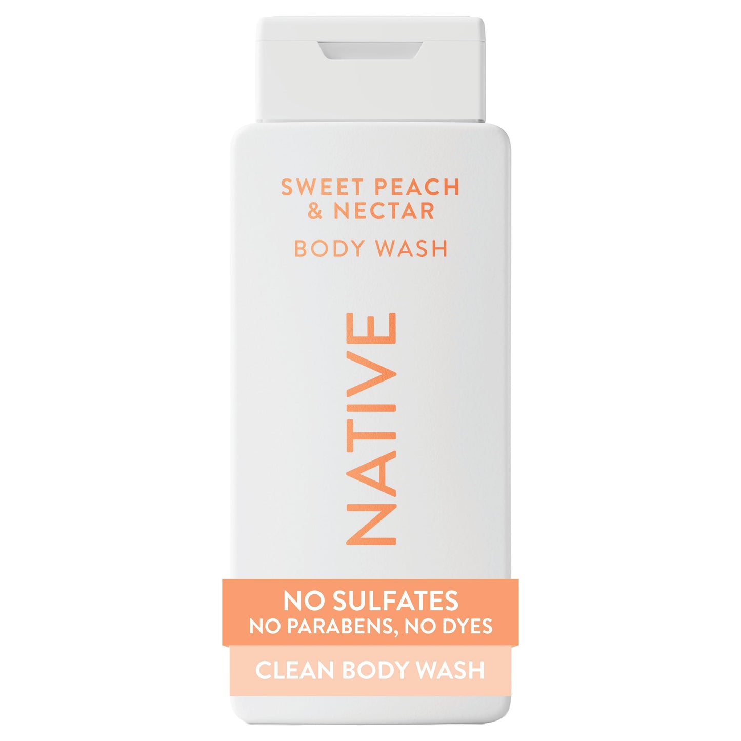 Native Sweet Peach & Nectar Scent 24-Hr Refreshing Clean Body Wash for Women & Men, for All Skin Types Incl. Sensitive, Leaves Skin Feeling Clean Beauty & Personal Care Native