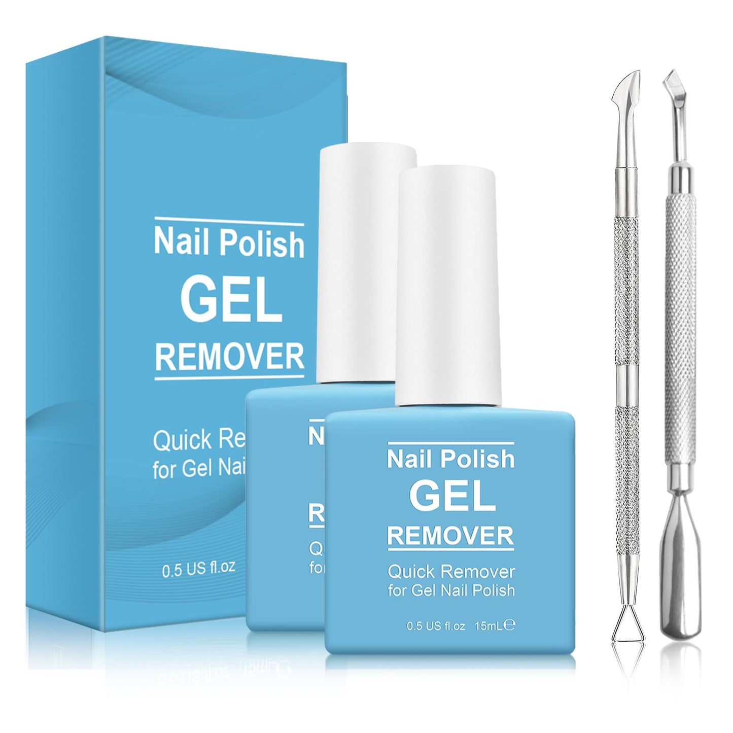 2 Pack Gel Nail Polish Remover, Gel Polish Remover for Nails, Easily Magic Soak-Off Gel Polish in 2-5 Minutes - Safe, No Need For Foil, Soaking Or Beauty and Personal Care Tudiqe Default Title