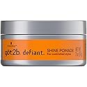 got2b Defiant Shine Pomade, 2 Fl Oz, High Shine Hair Styling Pomade for Men and Women, Creates Texture, Control & Light Hold, Tames Unruly Hair
