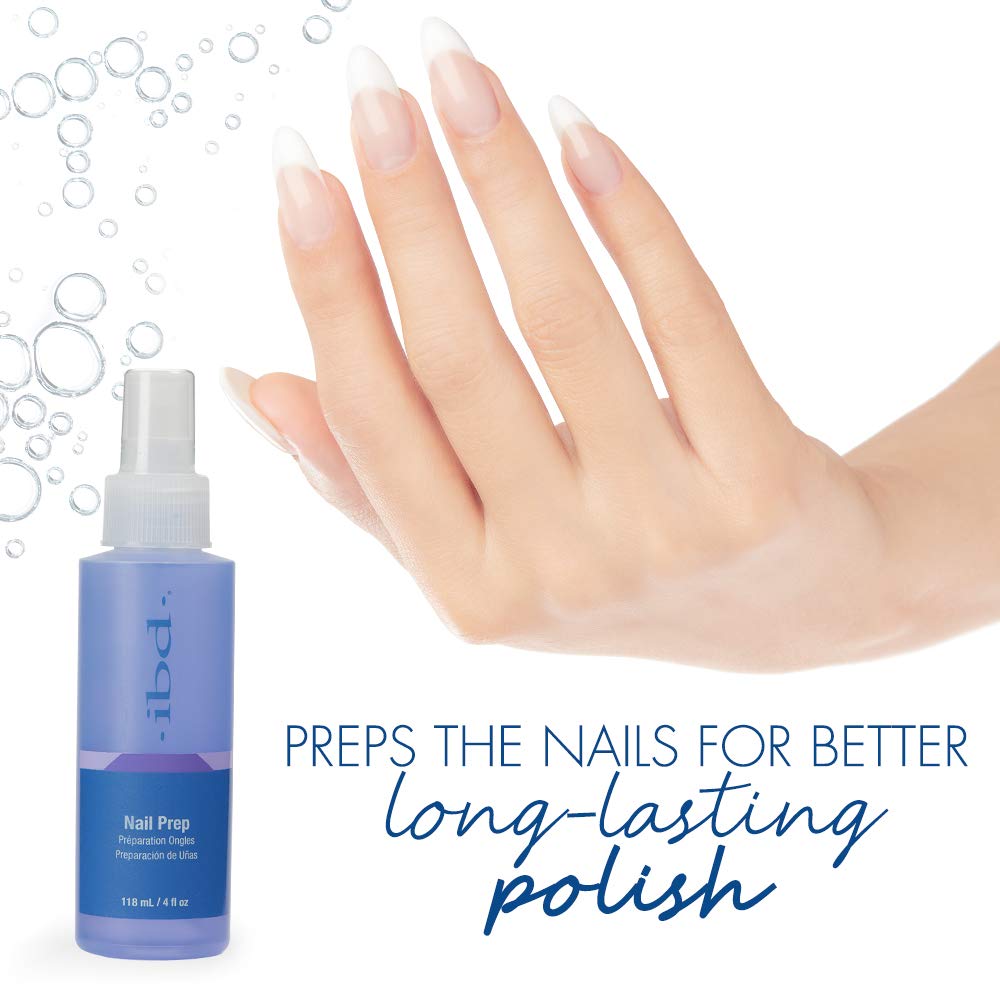 IBD Nail Prep Dehydate Spray - Nail Dehydrator & Cleanser for Acrylic, Gel & Dip Powder, Improves Bond Speed & Adhesion - 4 oz