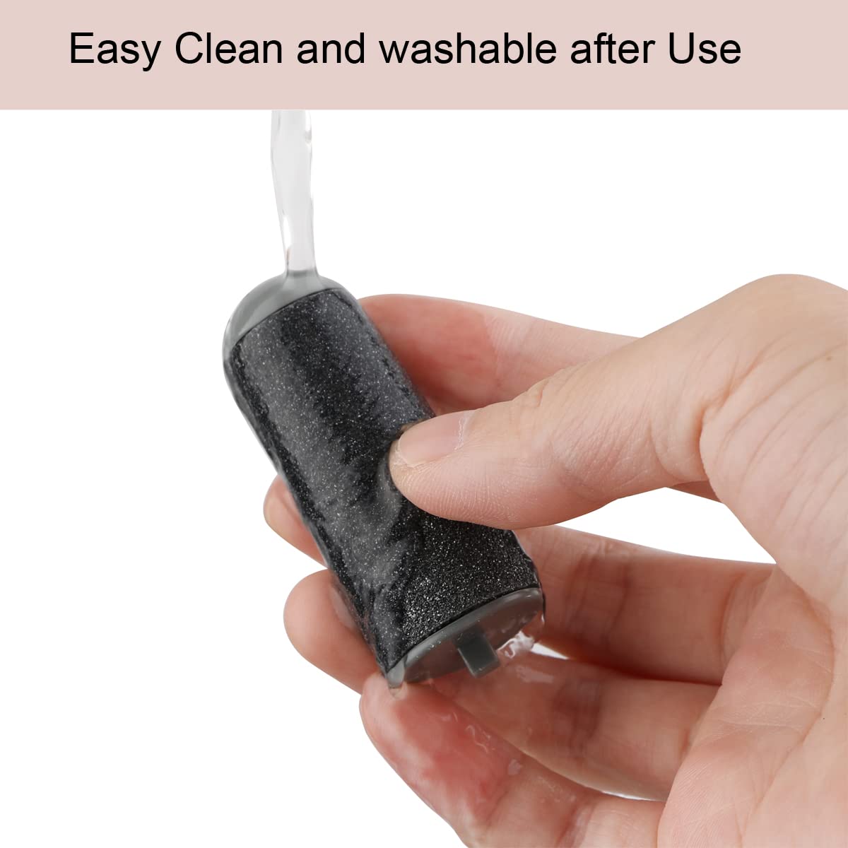10 Pack Replacement Rollers Compatible with Finishing Touch Flawless Pedi Electric Tool File Include 2 Cleaning Brush (5 Black Coarse&5 Gray Fine)