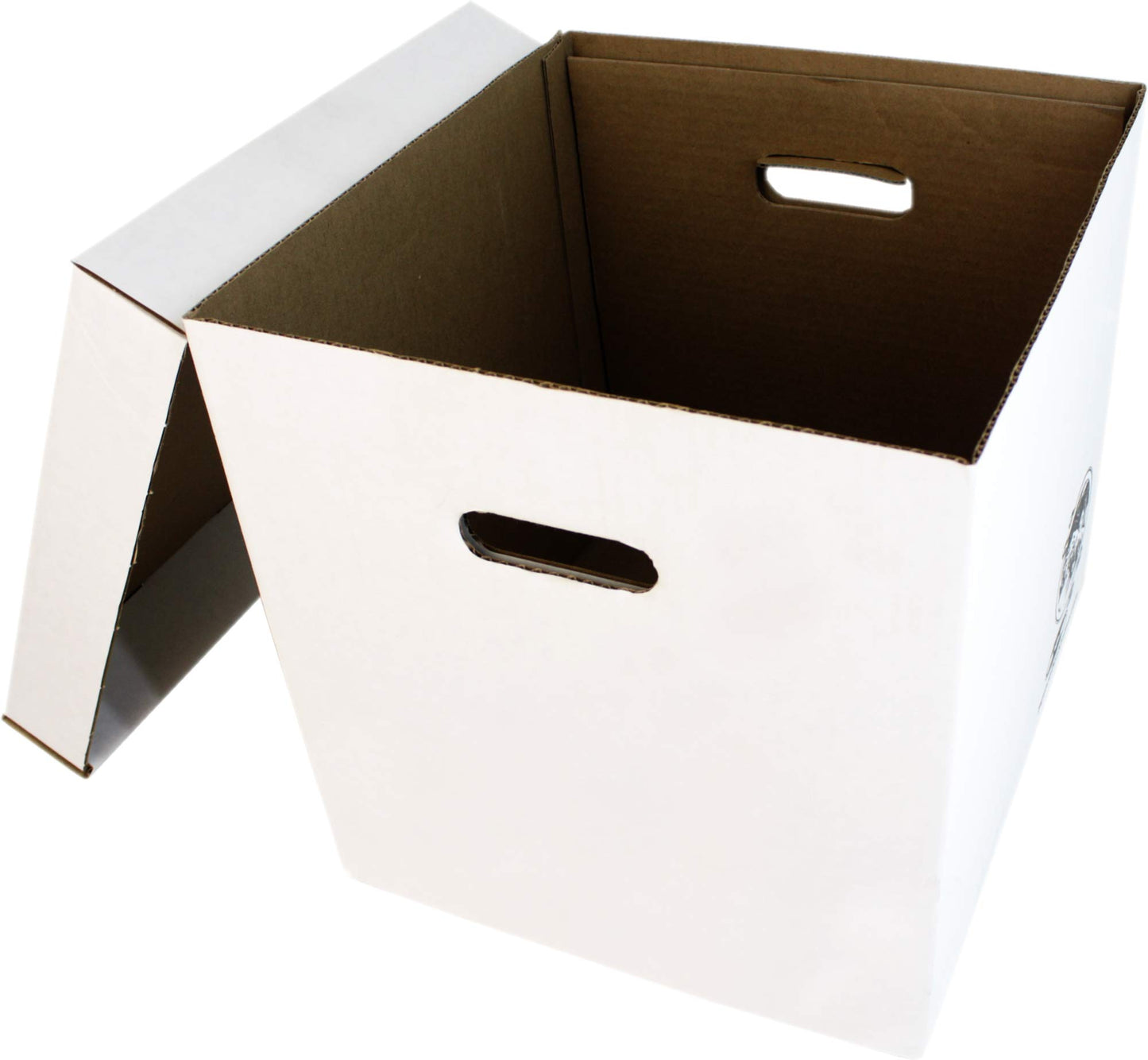Durable Set of 10 12 inch Vinyl Record Storage Boxes - Heavy-Duty Cardboard Construction with Removable Lid - Holds Up to 90 Records Each - Built…