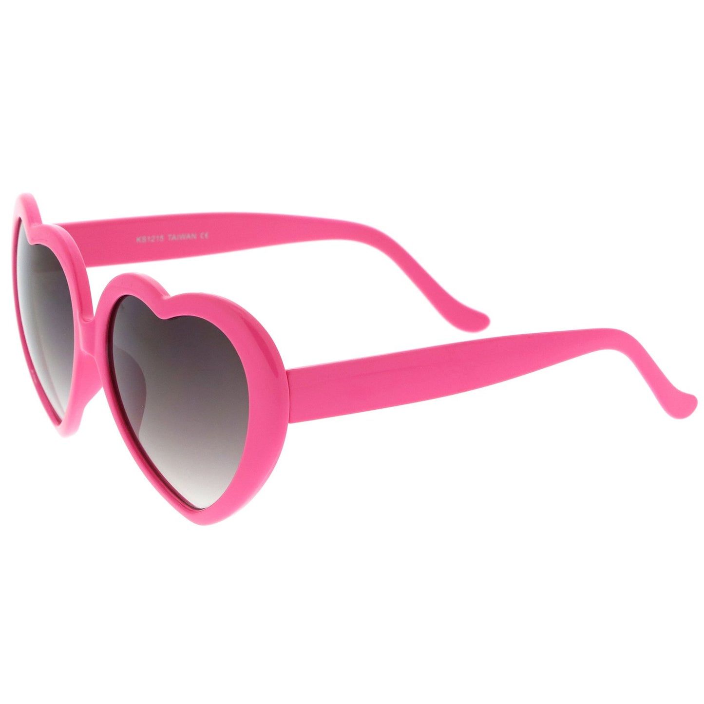 zeroUV Oversized Heart Shaped Sunglasses UV400 Cute Trendy Love Fashion Eyewear for Women 52mm (Hot Pink/Lavender)