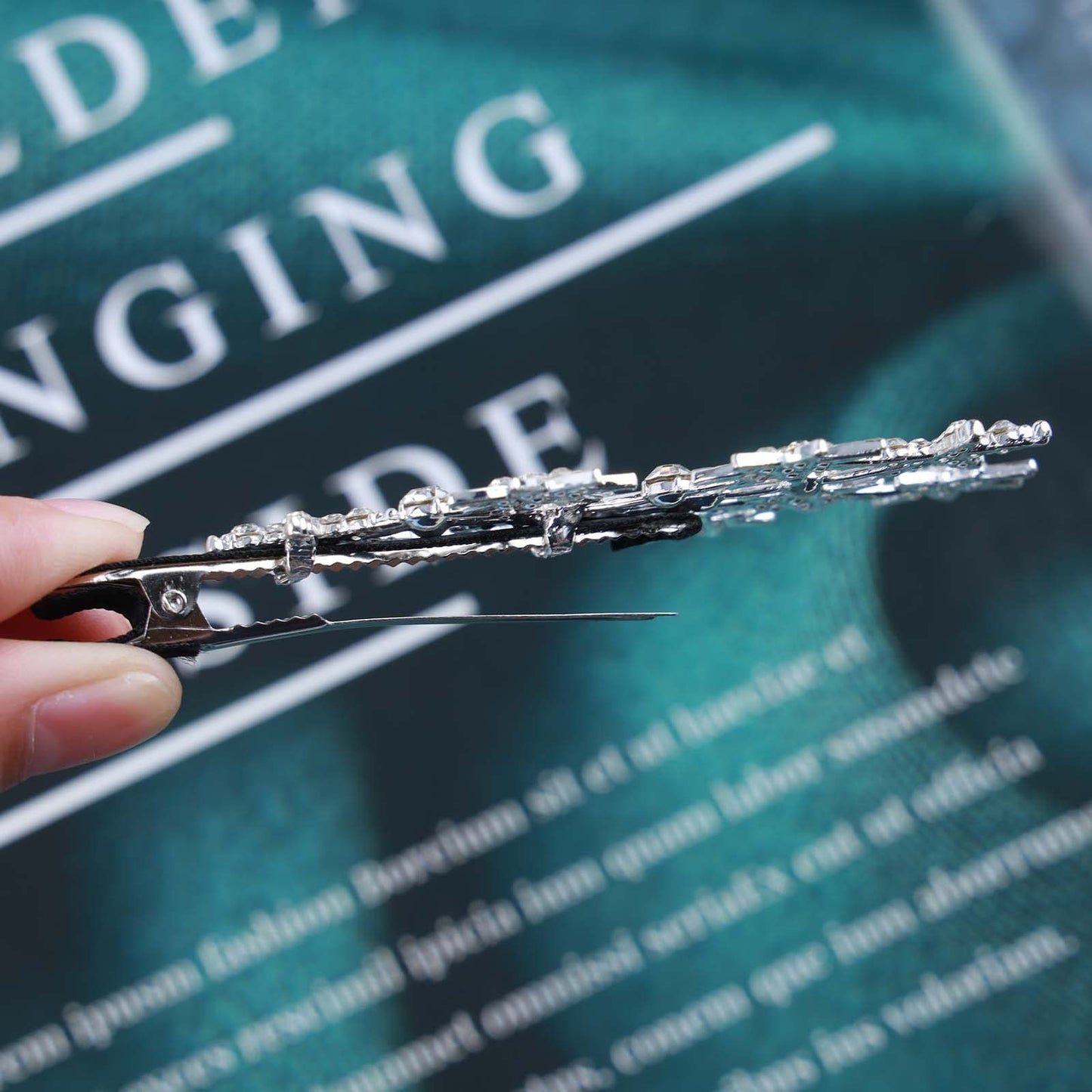 Yheakne Crystal Rhinestone Bling Hair Accessories: Decorative Star Barrette, Hair Pin, and Headpiece for Women and Girls (Silver)