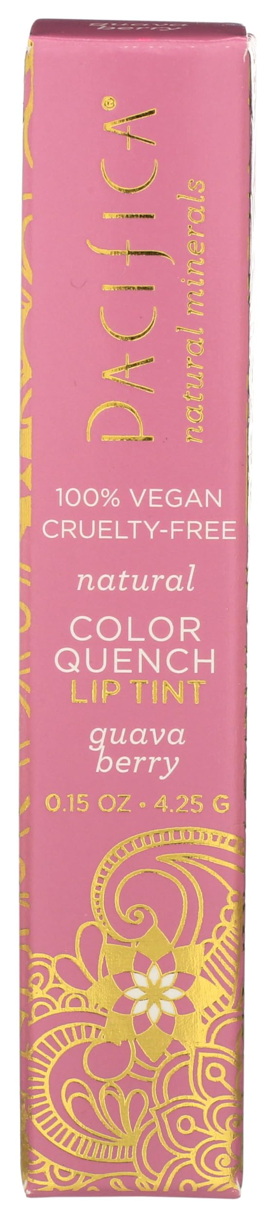 Pacifica Tinted Lip Balm - Color Quench Hydrating Flavored Pink Lip Balm - Guava Berry Flavor - Clear -w/Coconut Oil & Cocoa Butter Natural Clean