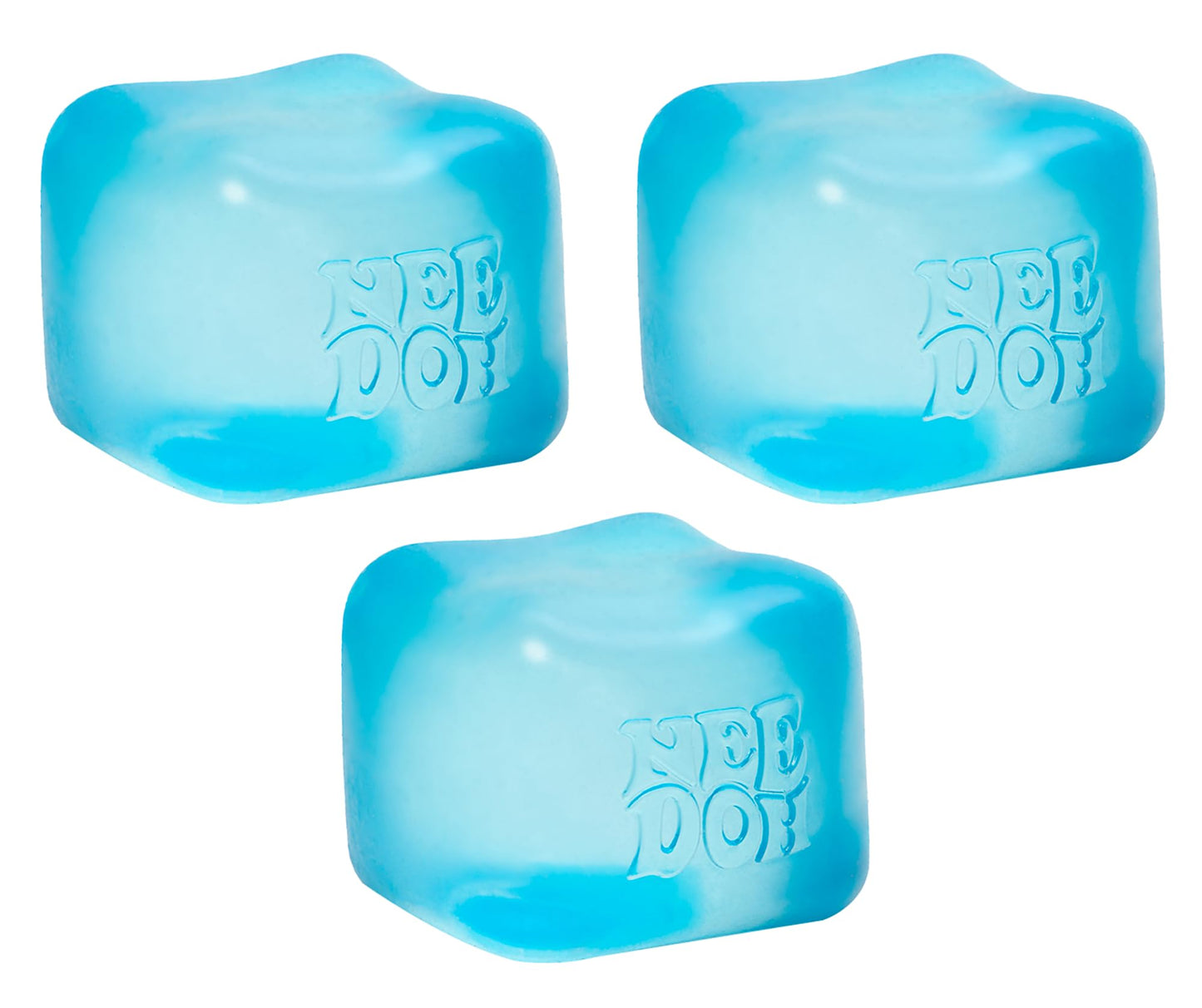 Schylling Needoh Nice Cube Sensory Toy with a Super Solid Squish - Colors May Vary 3 Pack