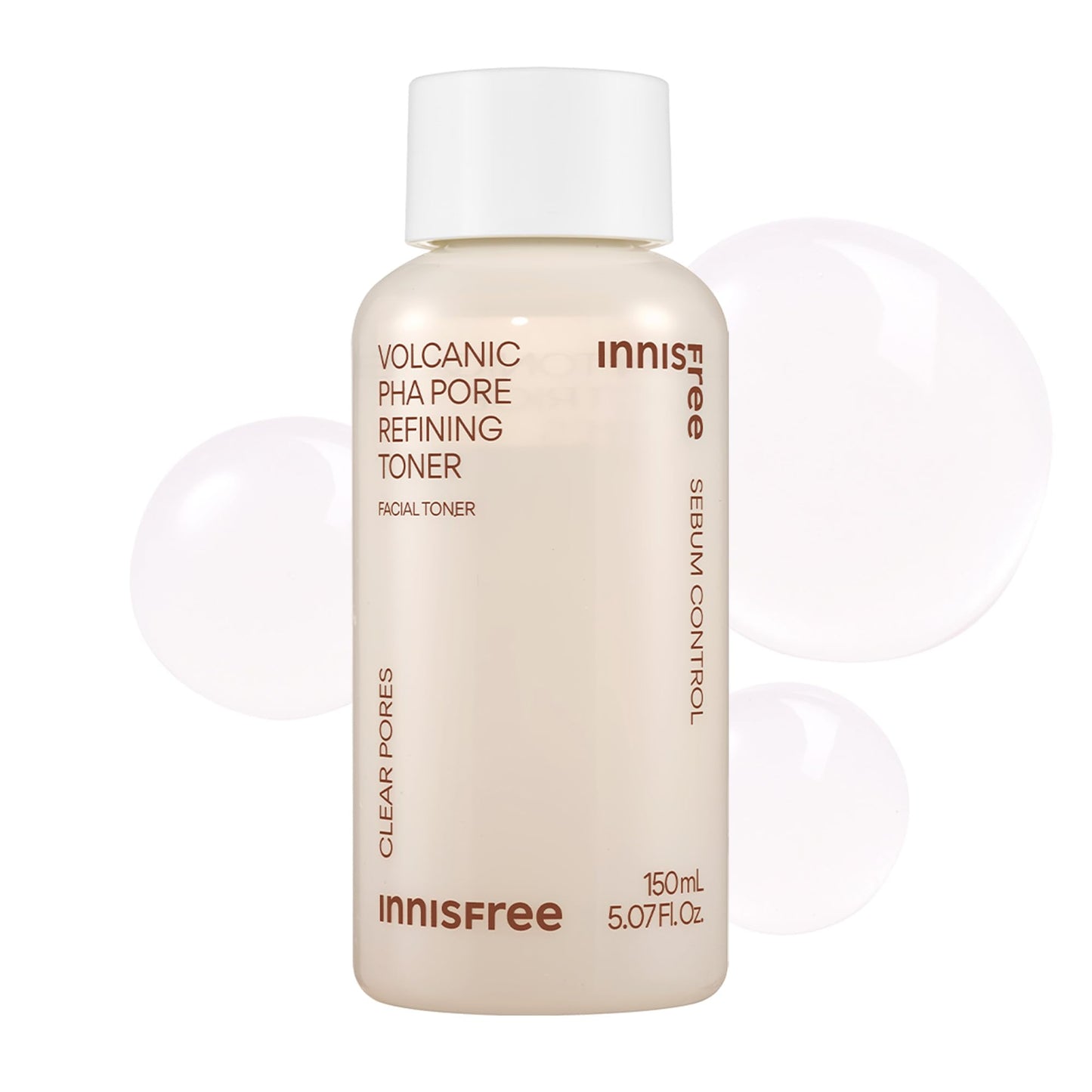 innisfree Volcanic PHA Toner, Korean Skincare with AHA & BHA, Refines Texture, Controls Oil, Exfoliating Face Treatment