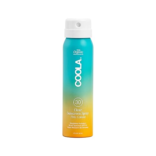 COOLA Organic Sunscreen SPF 30 Sunblock Spray, Dermatologist Tested Skin Care for Daily Protection, Vegan and Gluten Free, Piña Colada, Travel Size, 2
