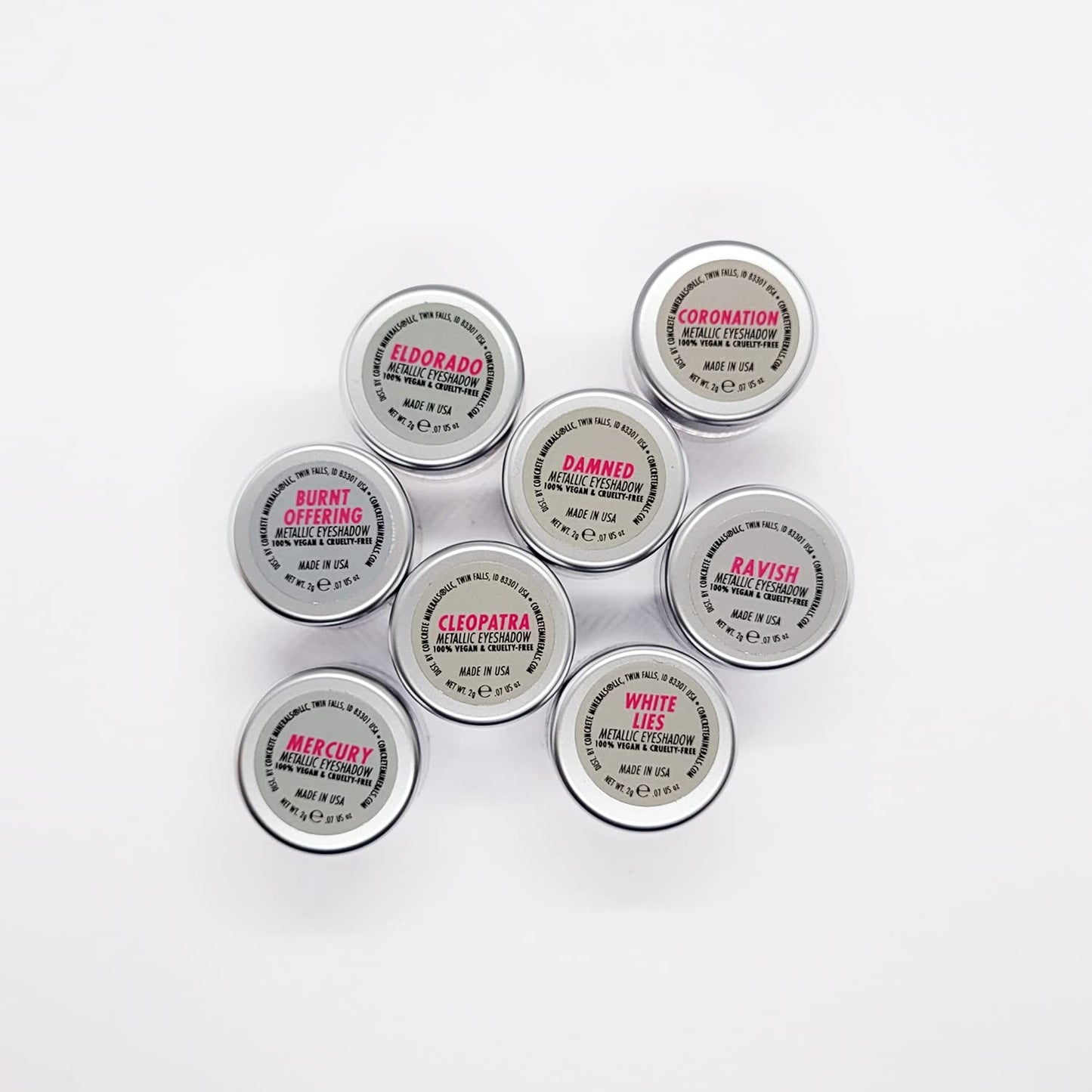 Concrete Minerals Metallic Eyeshadow, Silky- Smooth and Highly Pigmented, Longer-Lasting With No Creasing, 100% Vegan and Cruelty Free, 2.4 Grams