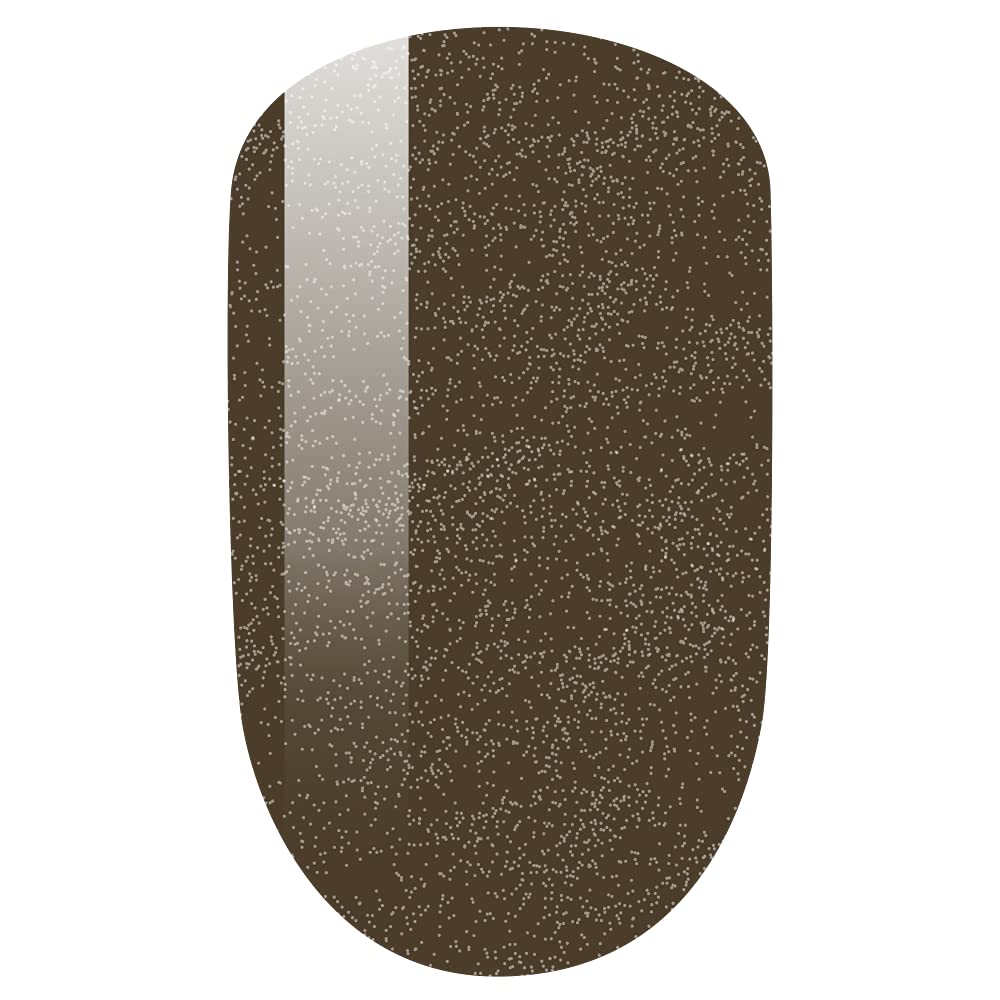 LeChat - Perfect Match Gel Polish - Crown Royal - Dark Golden Brown with Frost Finish and Fine Gold Glitter - (0.5 Ounce) - Easy Application - Soak Beauty & Personal Care LECHAT