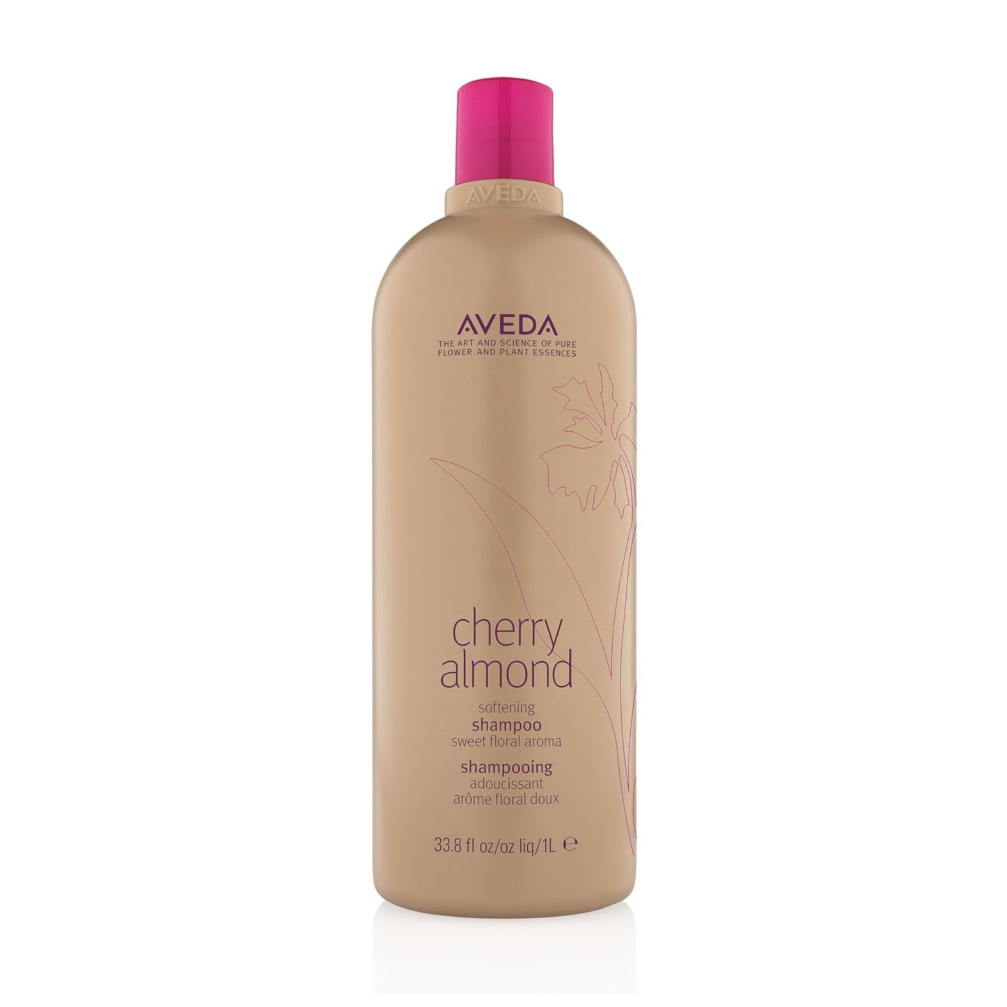 Aveda Cherry Almond Softening Shampoo | Gentle Daily Shampoo | for Normal to Dry Hair | 97% Naturally Derived* | Silicone Free | Iconic Cherry Almond